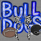 Bulldogs Football Bow Star Sports Mascot Ready to Press Transfer DTF Transfer Sublimation Transfer