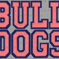 Bulldogs Faux Embroidery Stripes Sports Mascot Ready to Press Transfer DTF Transfer Sublimation Transfer
