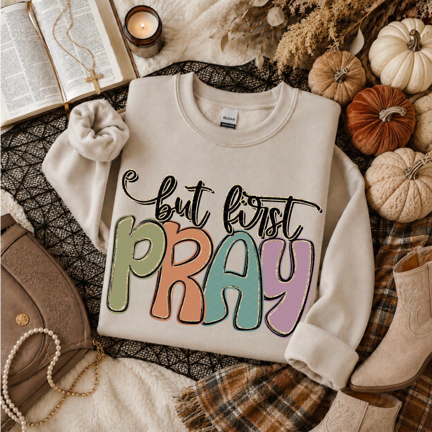But First Pray Jesus Faith Fall Ready to Press DTF Transfers Sublimation Transfers