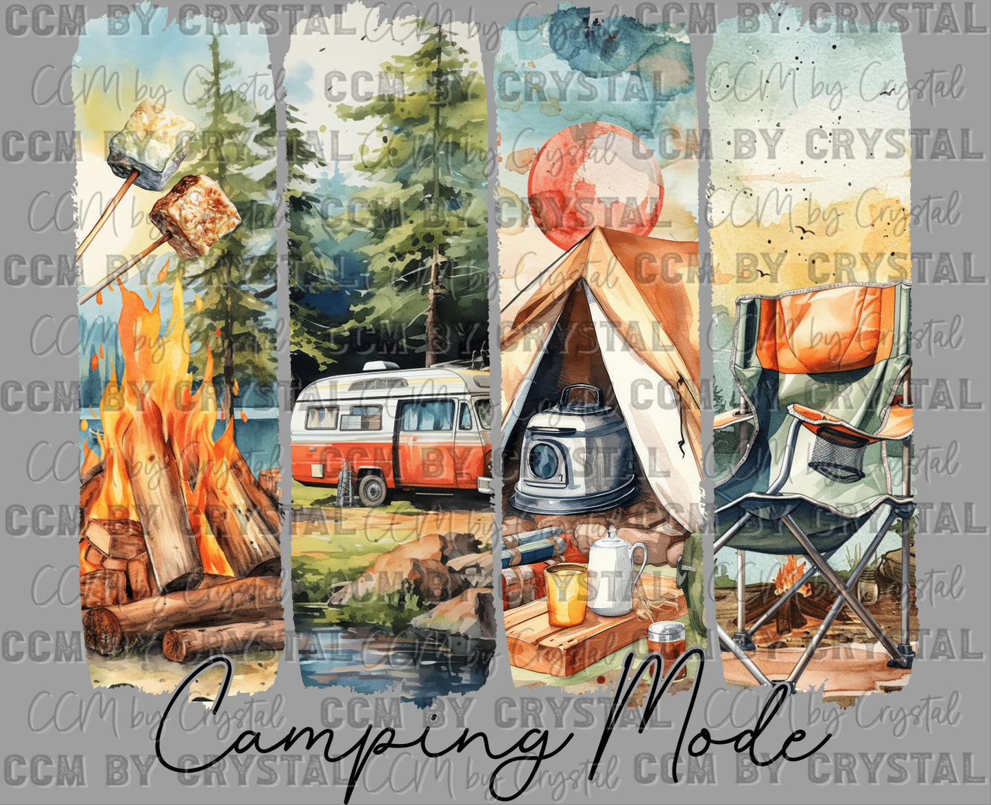 Camping Mode Ready to Press Transfer DTF Transfer Sublimation Transfer