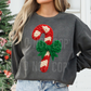 Candy Cane Christmas Faux Fake Yarn Ready to Press Transfer Instant Peel DTF Transfer Sublimation Transfer
