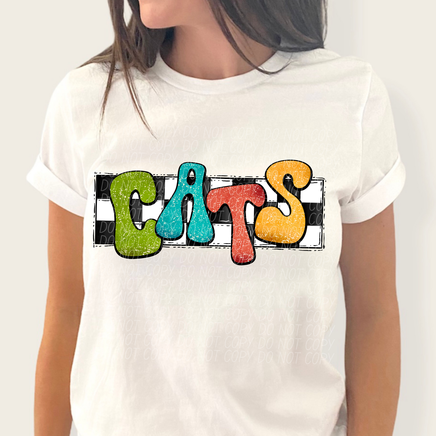 Cats Retro Mascot Ready to Press Transfer DTF Transfer Sublimation Transfer