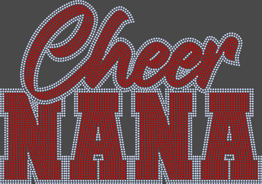 Cheer Nana 11" Wide 2- Color Spangle Transfer