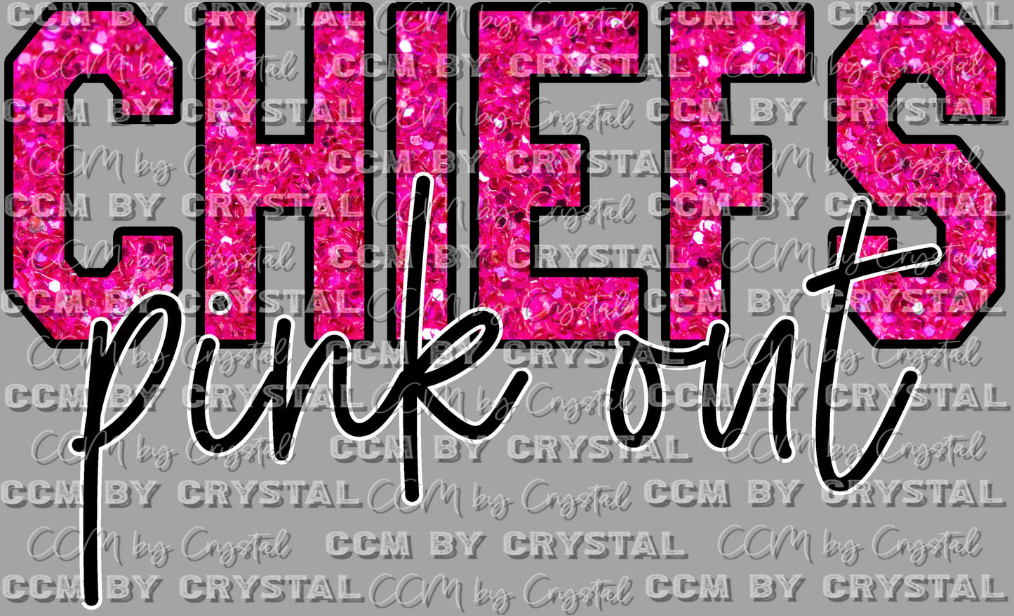 Pink Out Chiefs Ready to Press Transfer DTF Transfer Sublimation Transfer