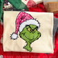 Christmas Green Guy Faux Fake Sequins Embroidery Ready to Press Transfer Instant Peel DTF Transfer Sublimation Transfer