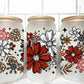 Florals Christmas UV Transfer 16oz Libby Glass Can Wrap Ready to Apply