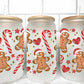 Gingerbread Christmas UV Transfer 16oz Libby Glass Can Wrap Ready to Apply