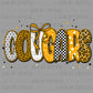 Cougars Yellow Mascot Ready to Press Transfer DTF Transfer Sublimation Transfer