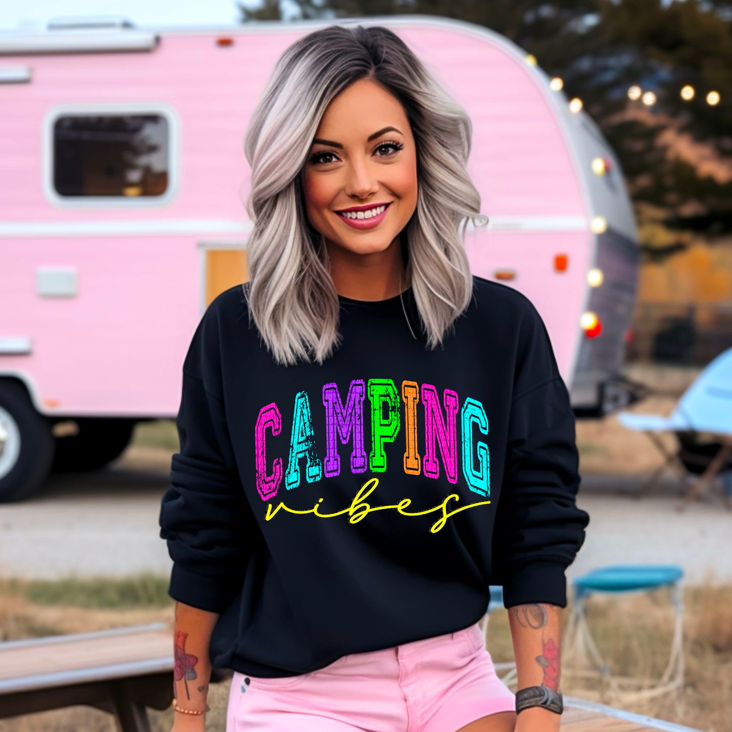 Camping Vibes Summertime Ready to Press Transfer