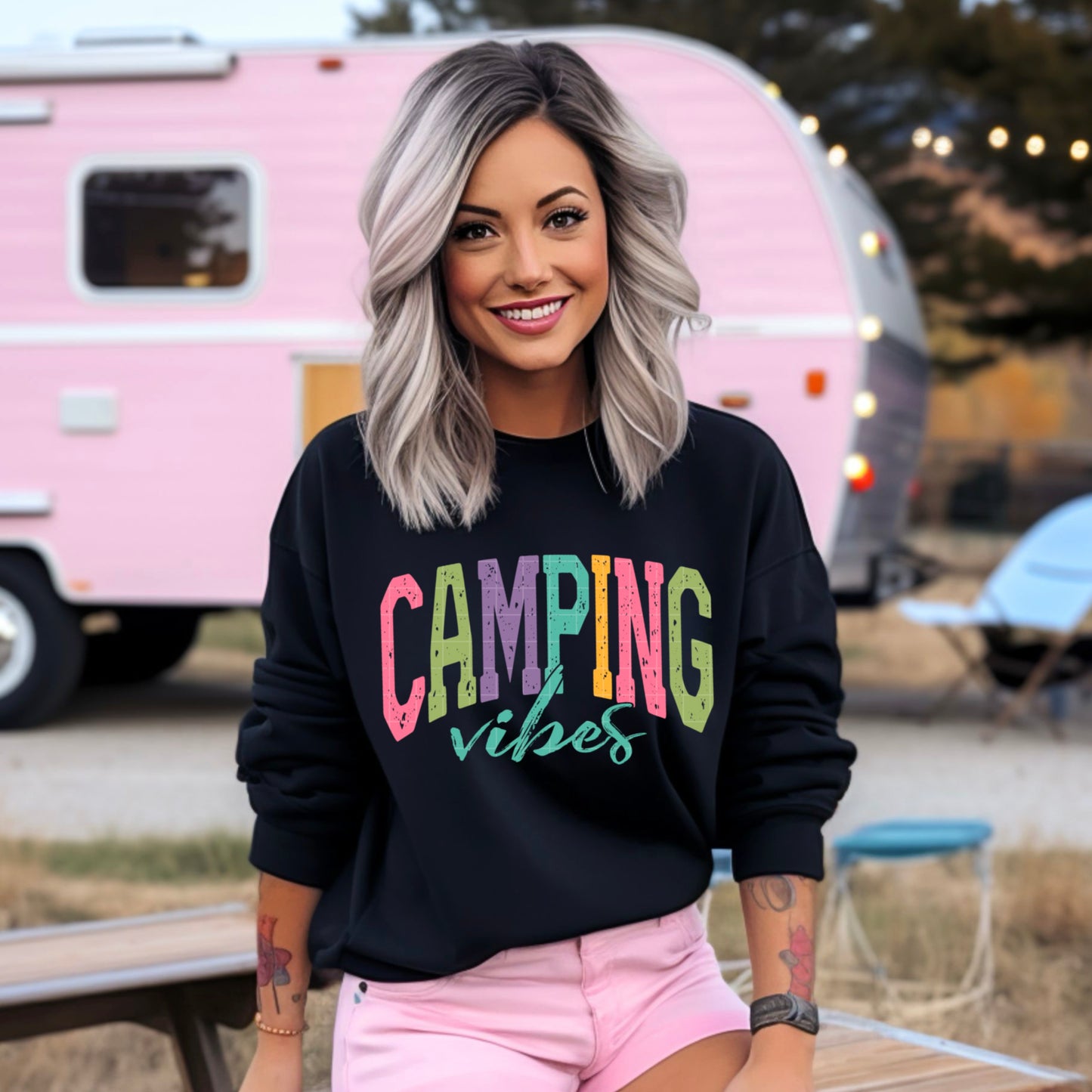 Camping Vibes DTF Transfer Sublimation Transfer