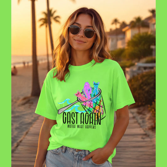 Cast Again Summer Fishing DTF Transfer Sublimation Transfer
