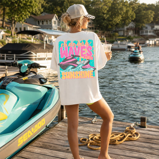 Chasing Waves and Sunshine Summer Ready to Press DTF Transfers Sublimation Transfers
