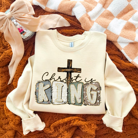 Christ in King Christmas Faith Religious Ready to Press Transfer Instant Peel DTF Transfer Sublimation Transfer