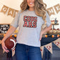 Cougars Faux Embroidery Stripes Red Sports Mascot Ready to Press Transfer DTF Transfer Sublimation Transfer