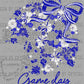 Game Day Football Helmet Floral Navy Silver White Bow Flowers Sports Ready to Press Transfer DTF Transfer Sublimation Transfer