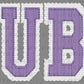 Cubs Faux Embroidery Purple White Sports Mascot Ready to Press Transfer DTF Transfer Sublimation Transfer