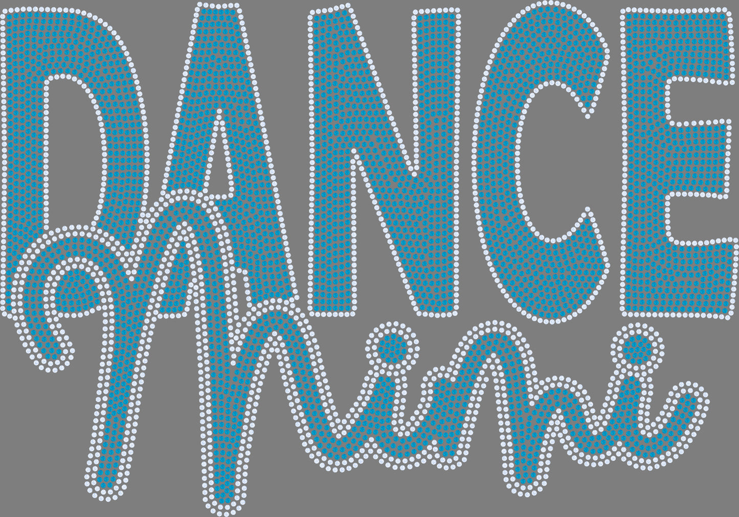 Dance Mimi 2-Color Approximately 11" wide Spangle Transfer