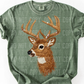 Deer Faux Fake Yarn and Sequin Ready to Press Transfer DTF Transfer Sublimation Transfer