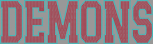 Demons 2-Color 11"X3" Wide Spangle Transfer