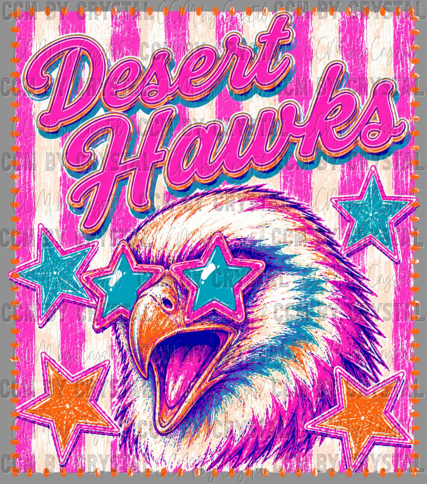 Desert Hawks Ready to Press DTF Transfers Sublimation Transfers