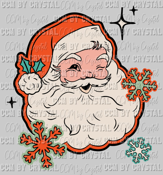 Don't Stop Believin Santa Pocket Ready To Press Transfer DTF Sublimation