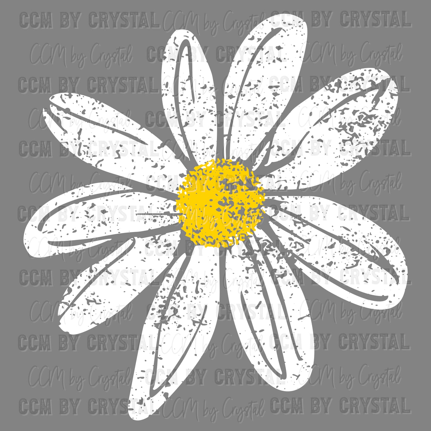 Daisy Distressed Ready to Press Transfer DTF Transfer