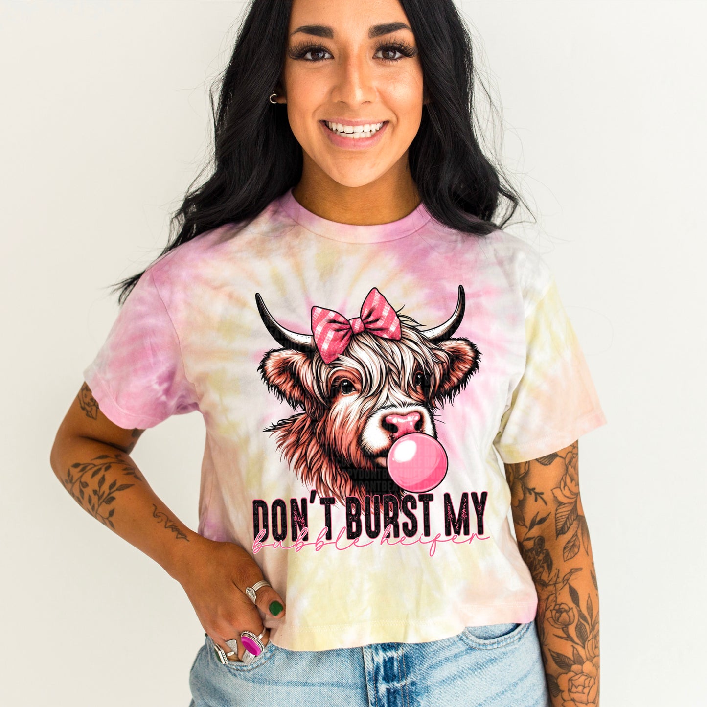 Highland Cow Don't Burst My Bubble Ready to Press Transfer