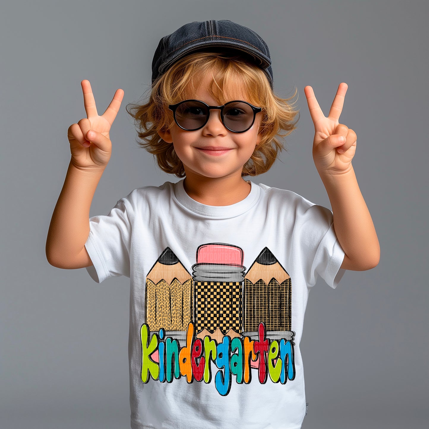 Kindergarten Boy Pencils Back to School Ready to Press Transfer DTF Transfer Sublimation Transfer