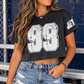 Number and Name Cropped Comfort Colors T-Shirt