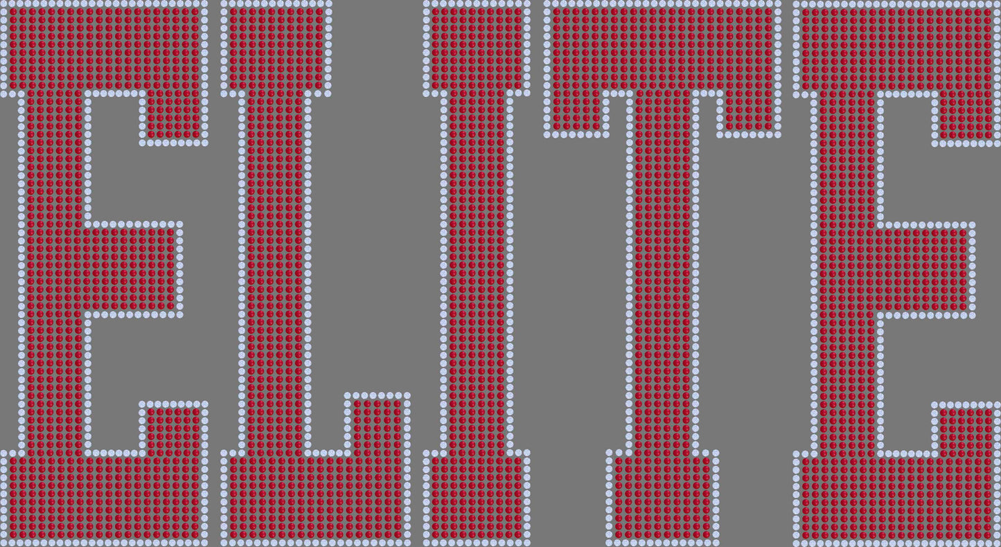 Elite 2-Color Approximately 11" wide Spangle Transfer