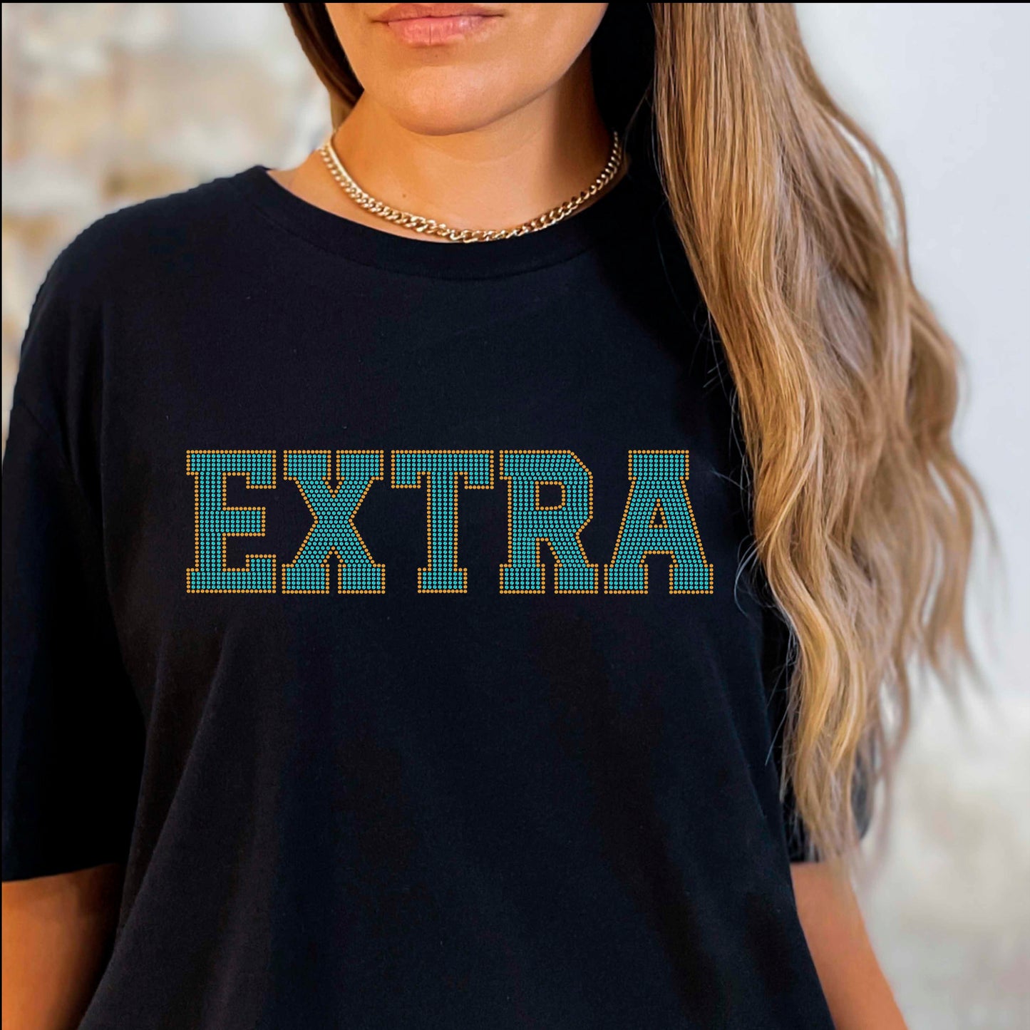 Extra 2-Color Approximately 11"X3" wide Spangle Transfer
