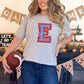 Eagles Faux Embroidery Red Blue Sports Mascot Ready to Press Transfer DTF Transfer Sublimation Transfer