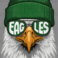 Eagles Sunglasses Green Sports Mascot Ready to Press Transfer DTF Transfer Sublimation Transfer
