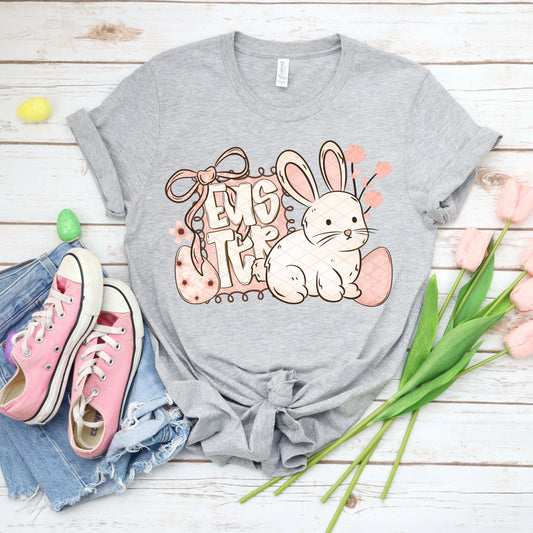 Pastel Pink Easter Bunny DTF Transfers Sublimation Transfers