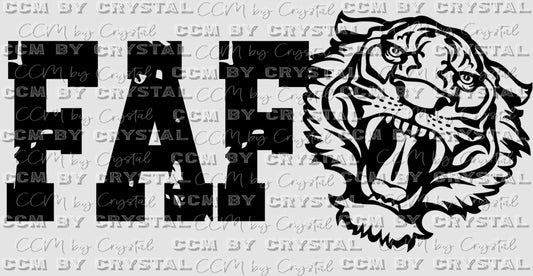 FAFO Tiger Face Mascot Ready to Press Transfer