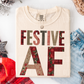 Festive AF Christmas Floral Ready to Press Transfer DTF Transfer Sublimation Transfer