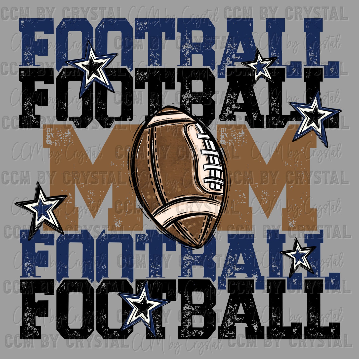 Personalized Football Mom Pocket and Back Design Navy and Black Ready to Press Transfer Direct to Film DTF Transfers Sublimation Transfer