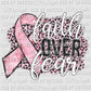 Faith Over Fear Cancer Ribbon Ready to Press Transfer