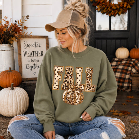 Leopard Fall Pumpkin Ready to Press DTF Transfers Sublimation Transfers