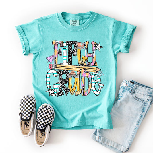 Fifth 5th Grade Back to School Ready to Press DTF Transfers Sublimation Transfers
