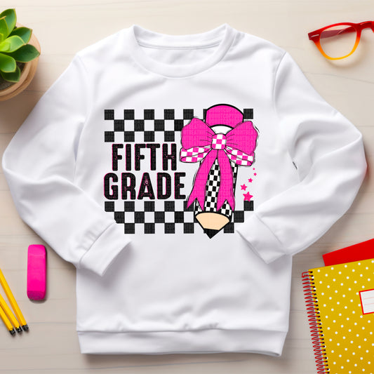 Back to School Fifth Grade Ready to Press Transfer DTF Transfer Sublimation Transfer