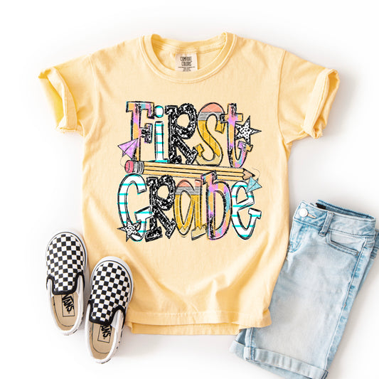 1st First Grade Back to School Ready to Press DTF Transfers Sublimation Transfers