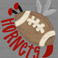 Hornets Football Red Sports Mascot Ready to Press Transfer DTF Transfer Sublimation Transfer