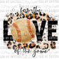 For the Love of the Game Baseball Background Ready to Press Transfer
