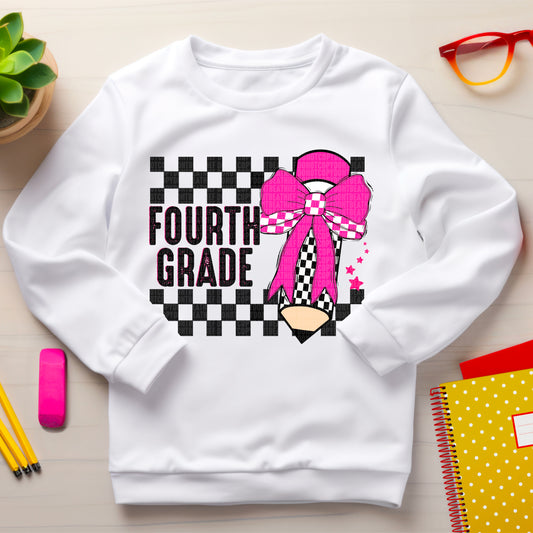 Back to School Fourth Grade Ready to Press Transfer DTF Transfer Sublimation Transfer