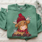 Freakin Freezin Highland Cow Winter Ready to Press Transfer DTF Transfer Sublimation Transfer