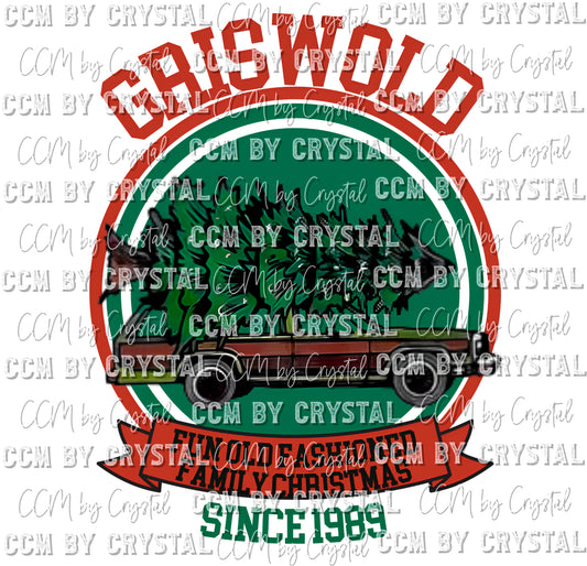 Fun Old Fashion Family Christmas Background Ready to Press Transfer