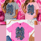 Navy Bow Goliad Tigers Pink Out T Shirt
