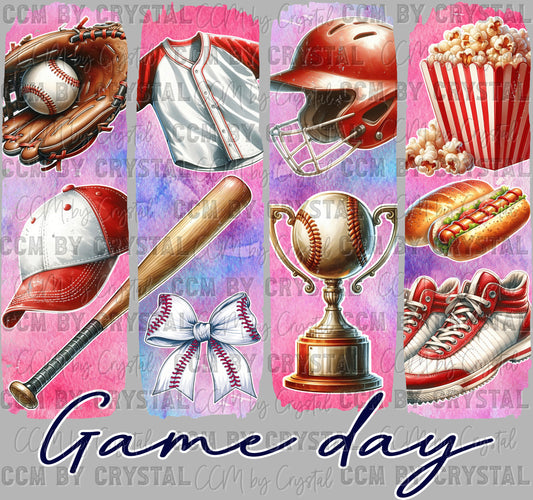 Game Day Baseball Ready to Press Transfer DTF Transfer Sublimation Transfer