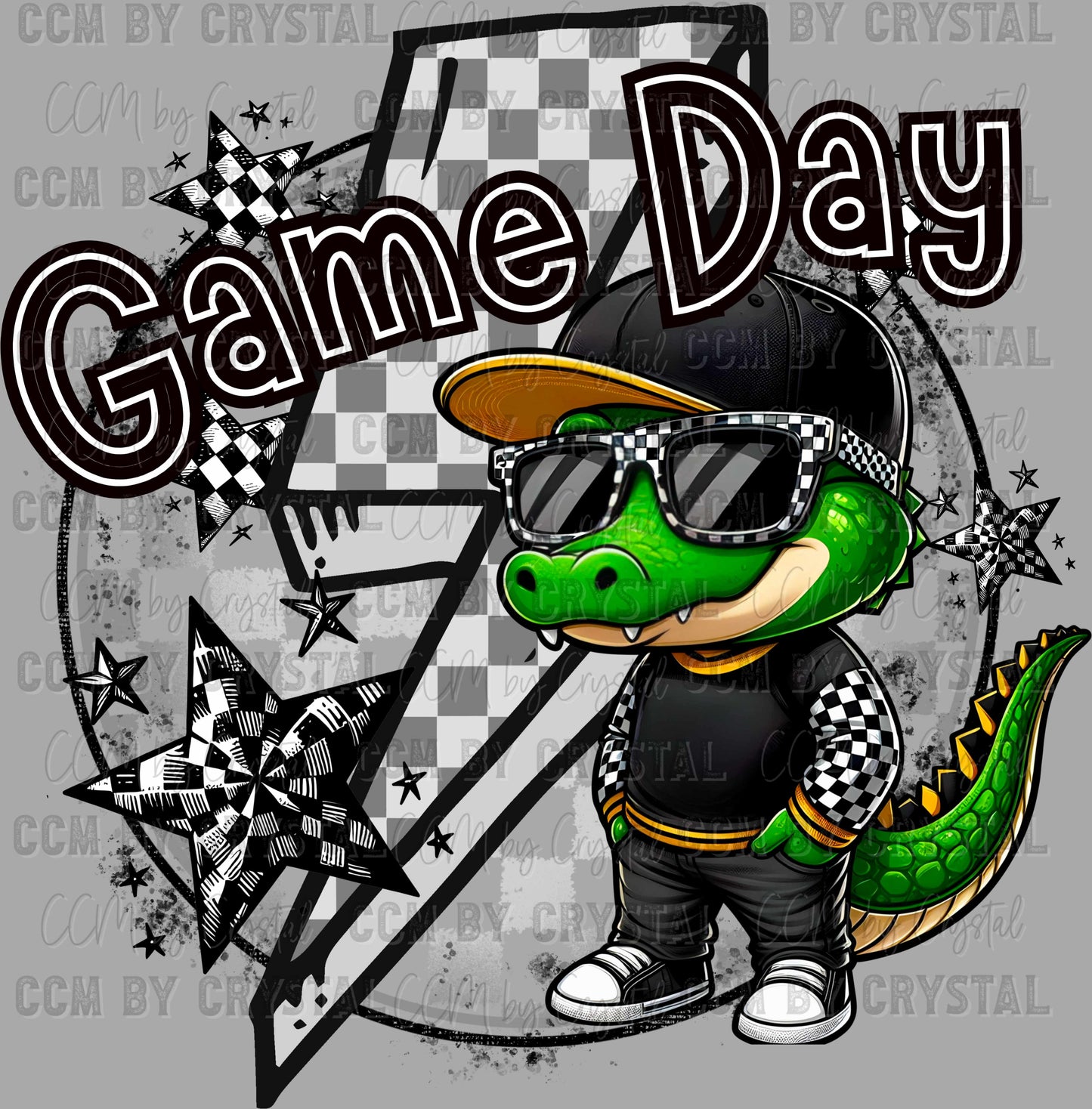 Game Day Gators Mascot Ready to Press Transfer DTF Transfer Sublimation Transfer